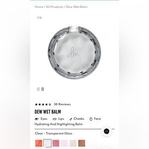 Danessa Myricks Beauty Dew Wet Balm in Clear, Box is sealed